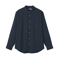 Flannel Stand Collar Shirt