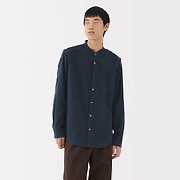 Flannel Stand Collar Shirt