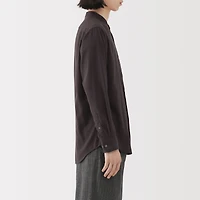 Flannel Stand Collar Shirt