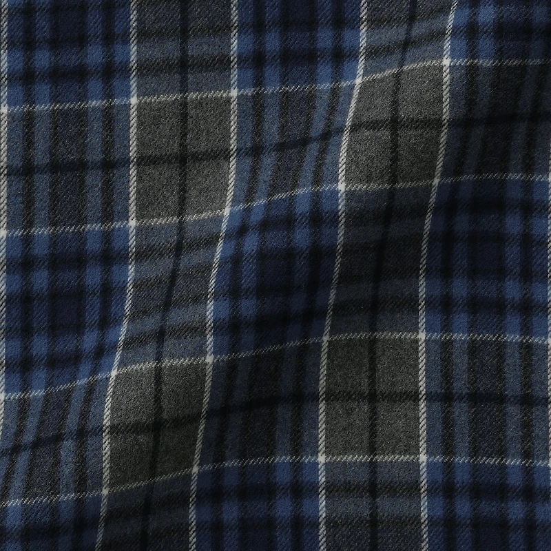 Flannel Stand Collar Shirt