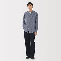Flannel Stand Collar Shirt