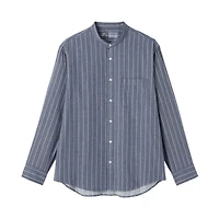 Flannel Stand Collar Shirt