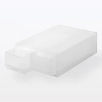 Polypropylene Storage Case Drawer Shallow with Partition (W26 x D37 x H12 cm)