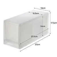 Polypropylene Storage Case Drawer Slim Deep with Partition (W14 x D37 x H17.5 cm)