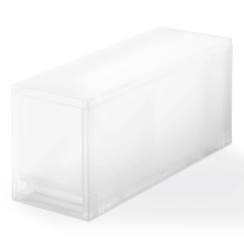 Polypropylene Storage Case Drawer Slim Deep with Partition (W14 x D37 x H17.5 cm)