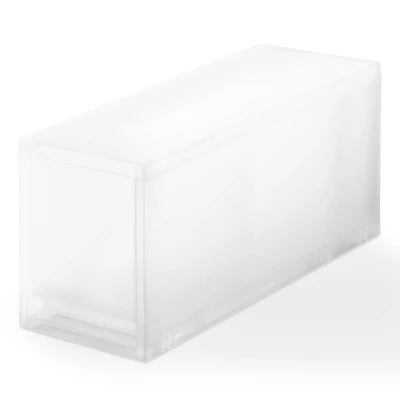 Polypropylene Storage Case Drawer Slim Deep with Partition (W14 x D37 x H17.5 cm)
