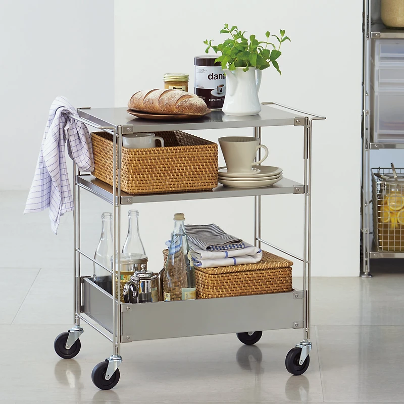 SUS Shelving Unit - Stainless Steel Wagon Set
