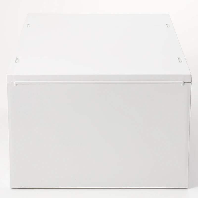 Polypropylene Storage Case 2 Drawer White Grey - Deep (W26 x D37 x H17.5 cm)