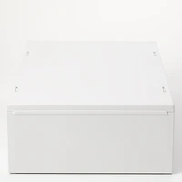 Polypropylene Storage Case 2 Drawer White Grey - Shallow (W26 x D37 x H12 cm)