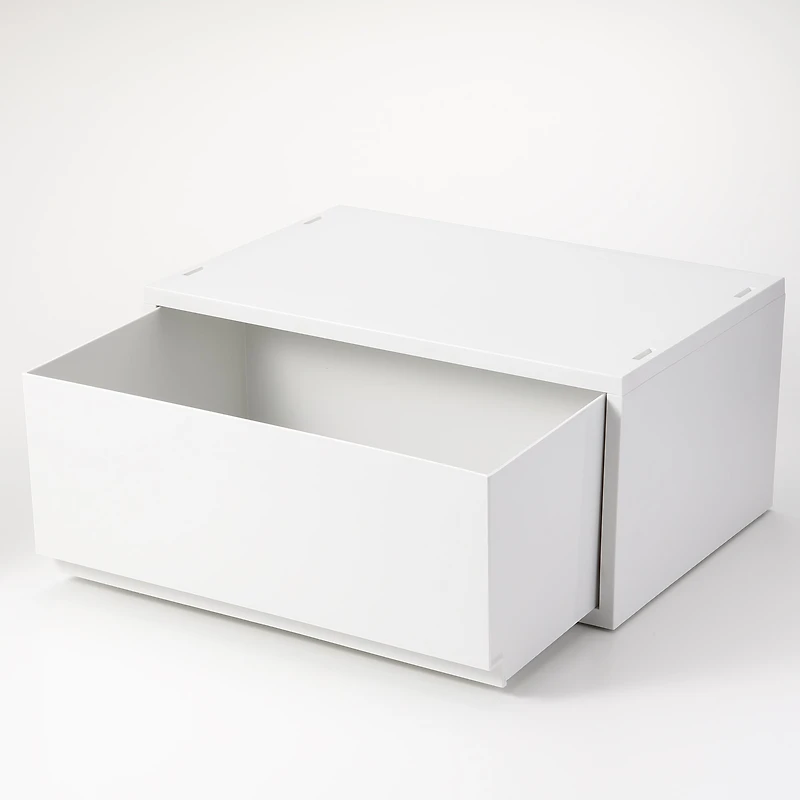 Polypropylene Wide Storage Case White Grey