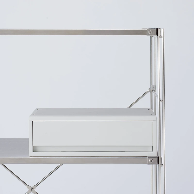 Polypropylene Wide Storage Case White Grey