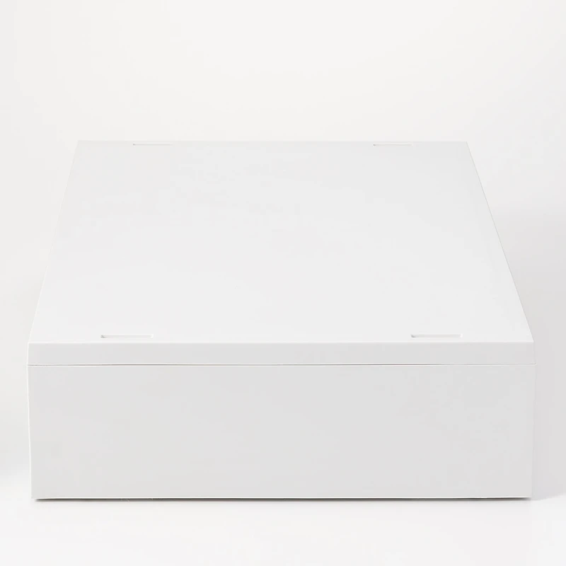 Polypropylene Wide Storage Case White Grey - Extra Shallow (W37 x D26 x H9 cm)