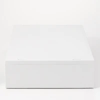 Polypropylene Wide Storage Case White Grey - Extra Shallow (W37 x D26 x H9 cm)