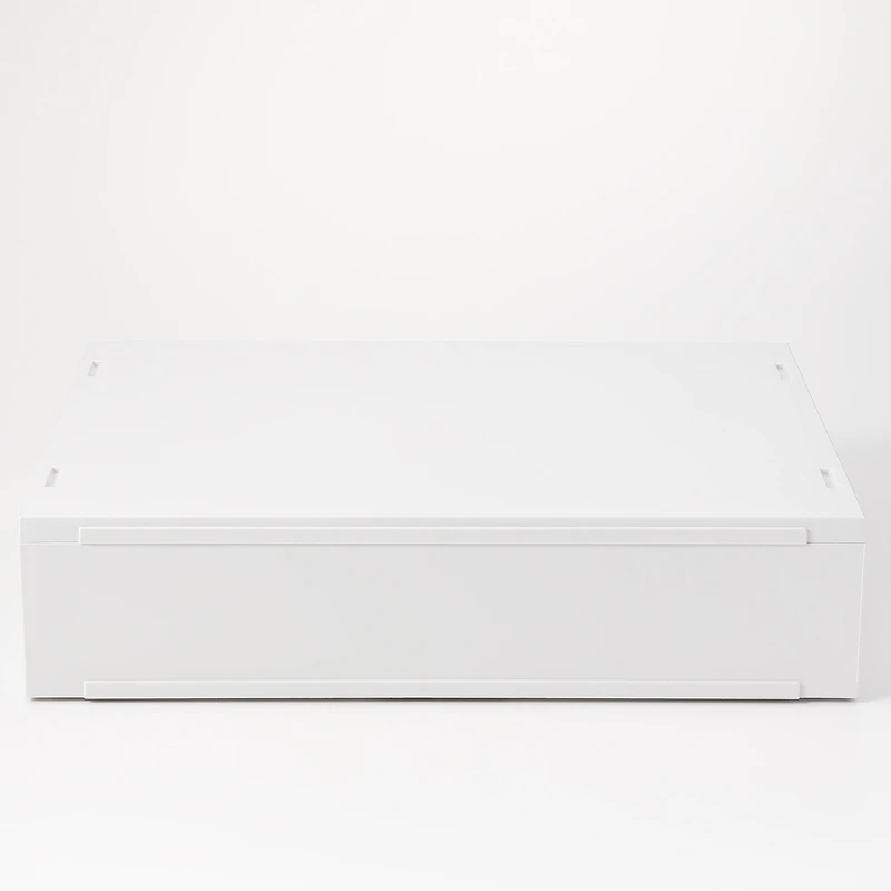 Polypropylene Wide Storage Case White Grey - Extra Shallow (W37 x D26 x H9 cm)