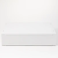 Polypropylene Wide Storage Case White Grey - Extra Shallow (W37 x D26 x H9 cm)