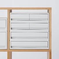 Polypropylene Wide Storage Case White Grey - Extra Shallow (W37 x D26 x H9 cm)