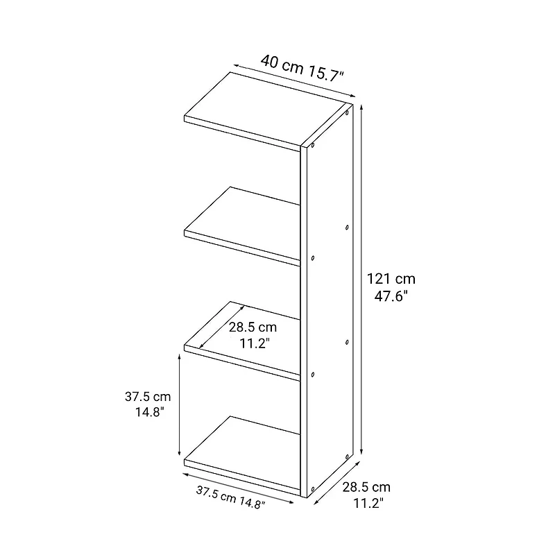 Additional Stacking Shelf - Oak - 3 Tiers