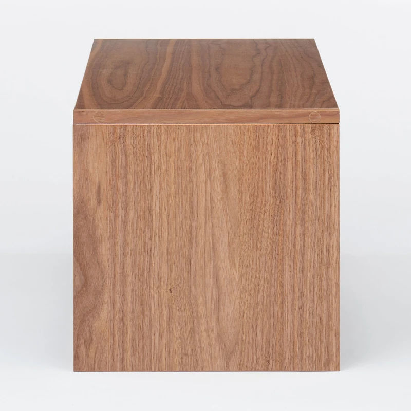 SUS Shelving Unit Box with Glass Door - Walnut