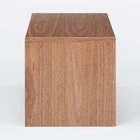 SUS Shelving Unit Box with Glass Door - Walnut