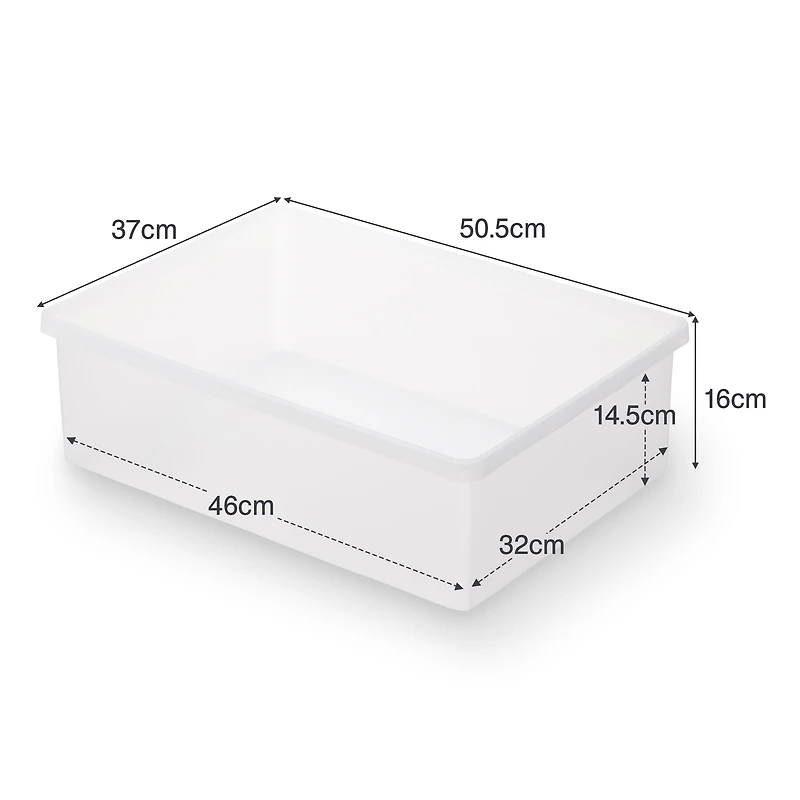 Polypropylene Storage Box Wide Medium