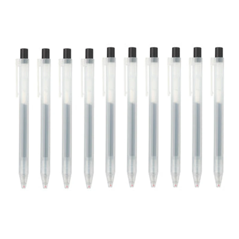 Gel Ink Ballpoint Pen Knock Type 0.5mm Set of 10