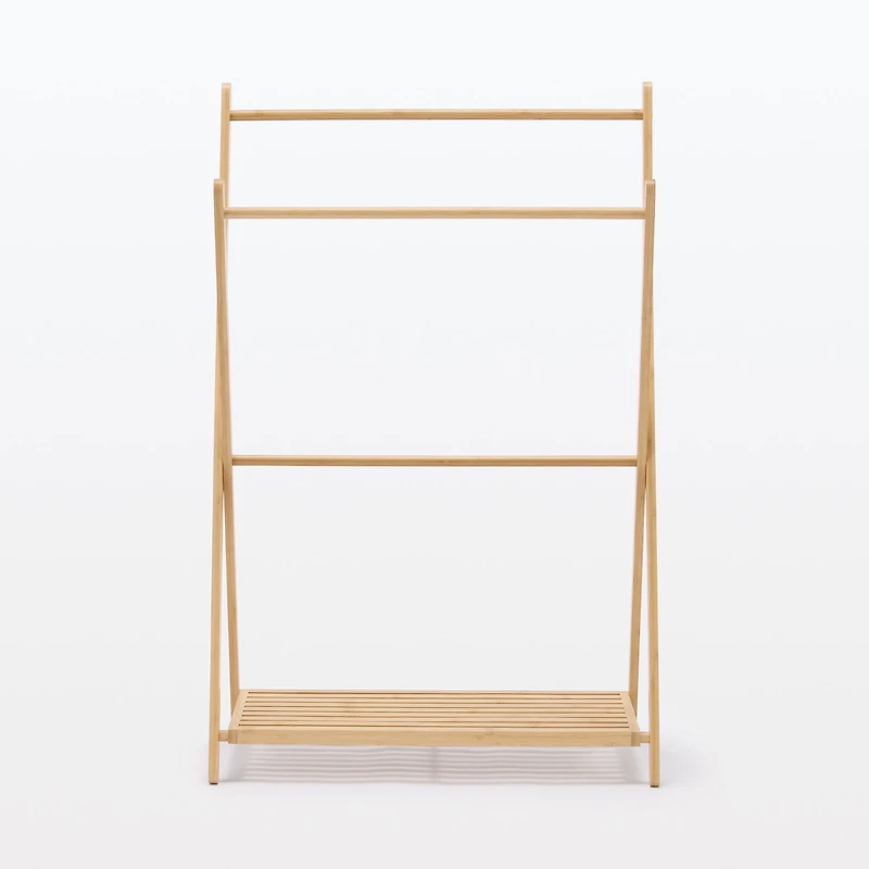 Bamboo Towel Hanger with Rack