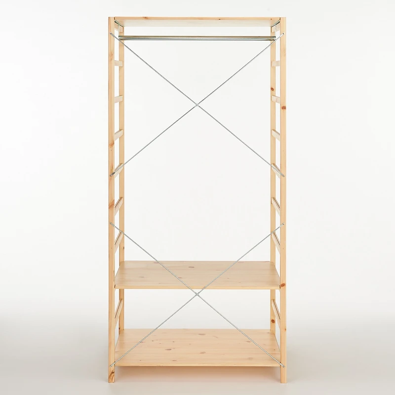 Pine Shelf Unit - Wardrobe