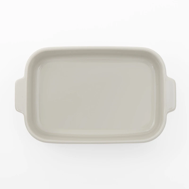 Stoneware Baking Dish Oven Tray - Grey Beige