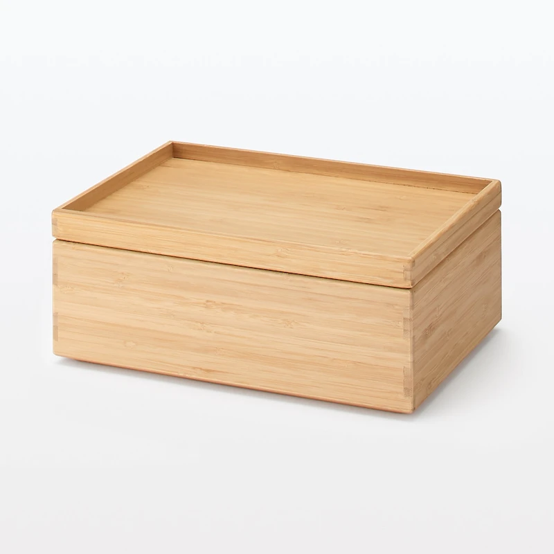 Stackable Bamboo Box - Half - Small W26 x D18.5 x H8.5 cm