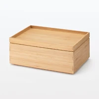 Stackable Bamboo Box - Half - Small W26 x D18.5 x H8.5 cm