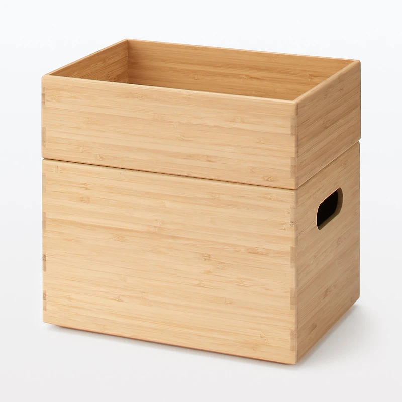 Stackable Bamboo Box - Half - Small W26 x D18.5 x H8.5 cm