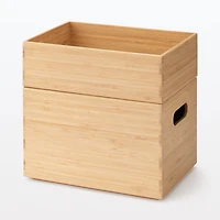 Stackable Bamboo Box - Half - Small W26 x D18.5 x H8.5 cm