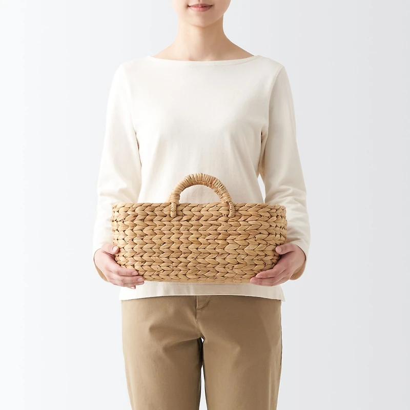 Water Hyacinth Basket - Oval - Small W37 x D18.5 x H16 cm