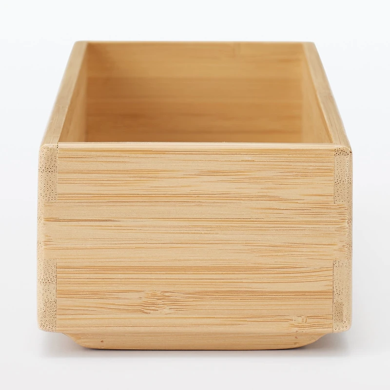 Stackable Bamboo Organiser Box - Small W8.5 x D26 x H5.5 cm