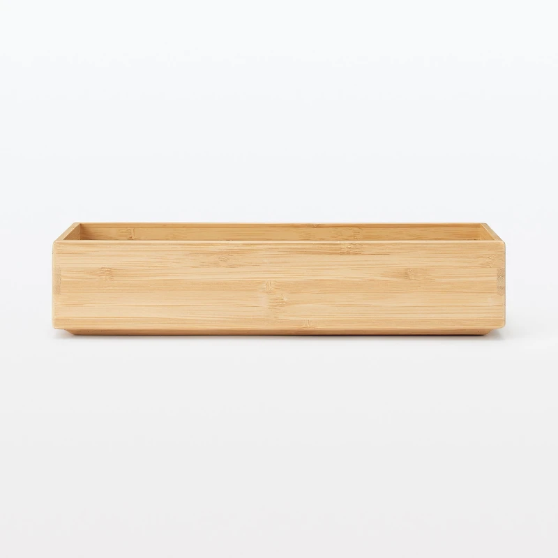 Stackable Bamboo Organiser Box - Small W8.5 x D26 x H5.5 cm