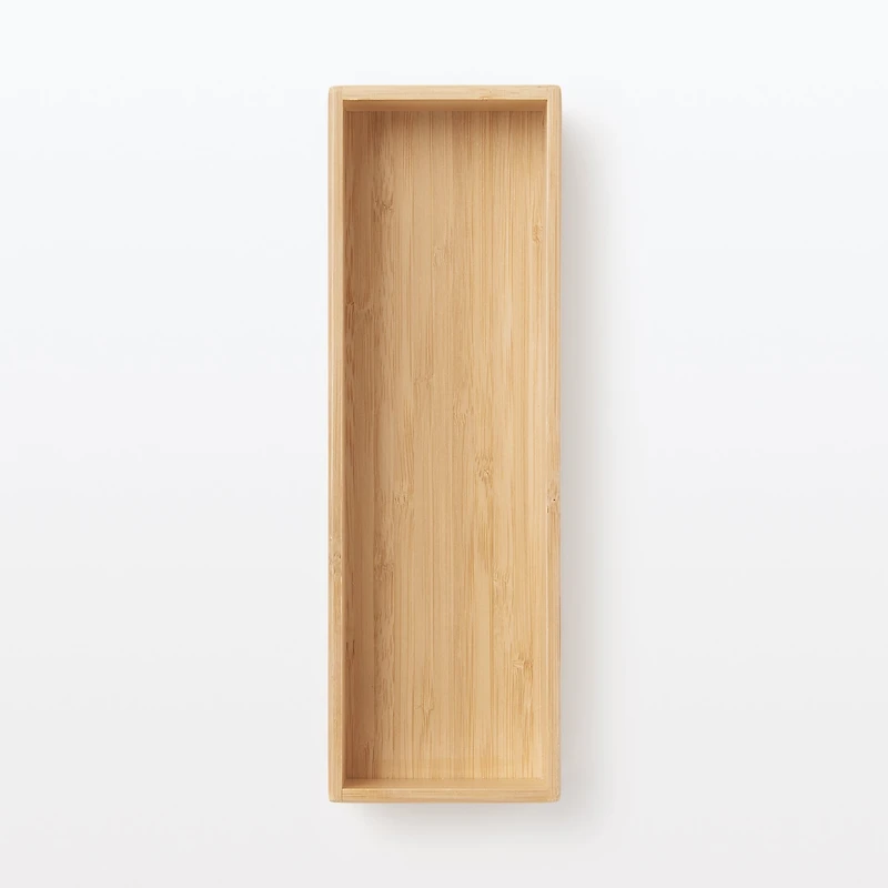 Stackable Bamboo Organiser Box - Small W8.5 x D26 x H5.5 cm