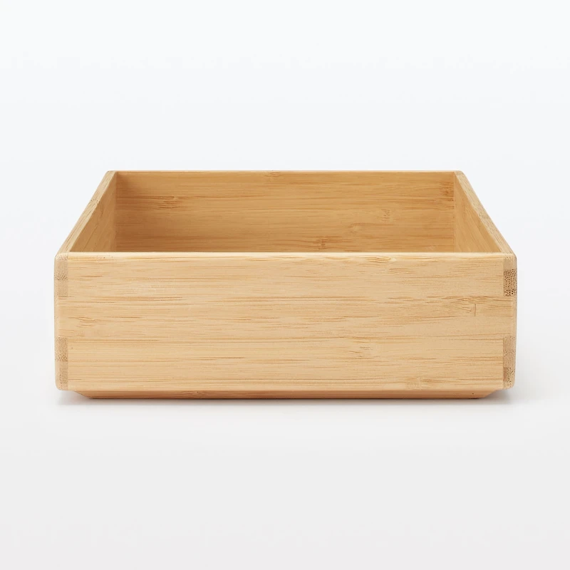 Stackable Bamboo Organizer Box - Medium W17 x D26 x H5.5 cm