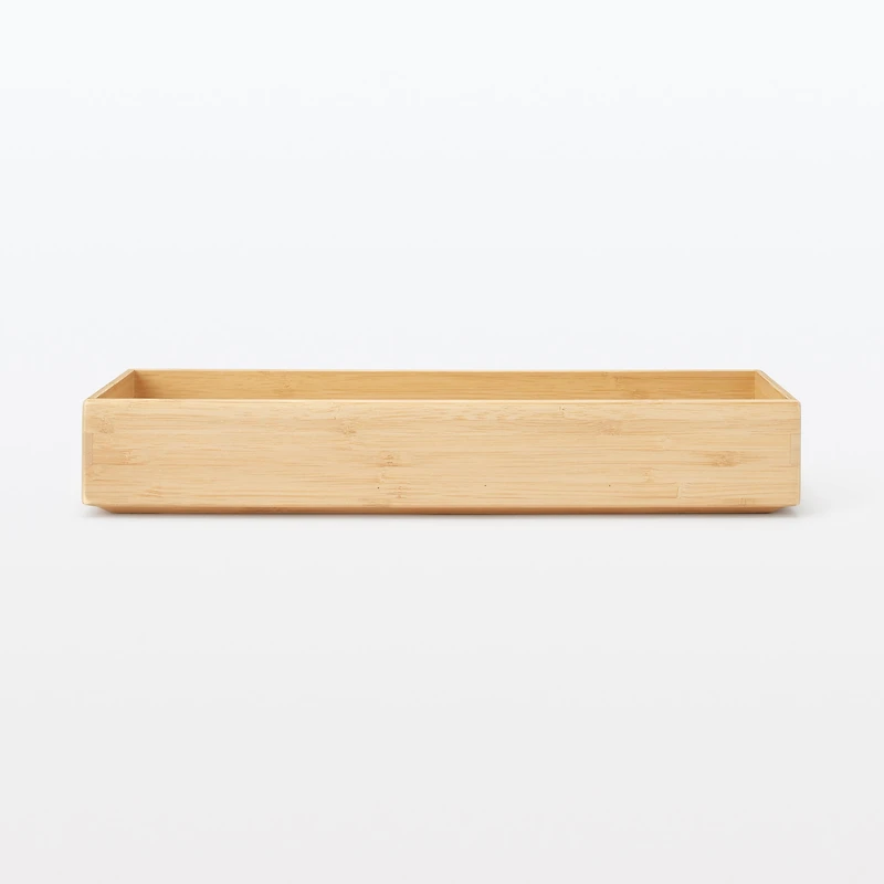 Stackable Bamboo Organizer Box - Large W11.5 x D34 x H5.5 cm