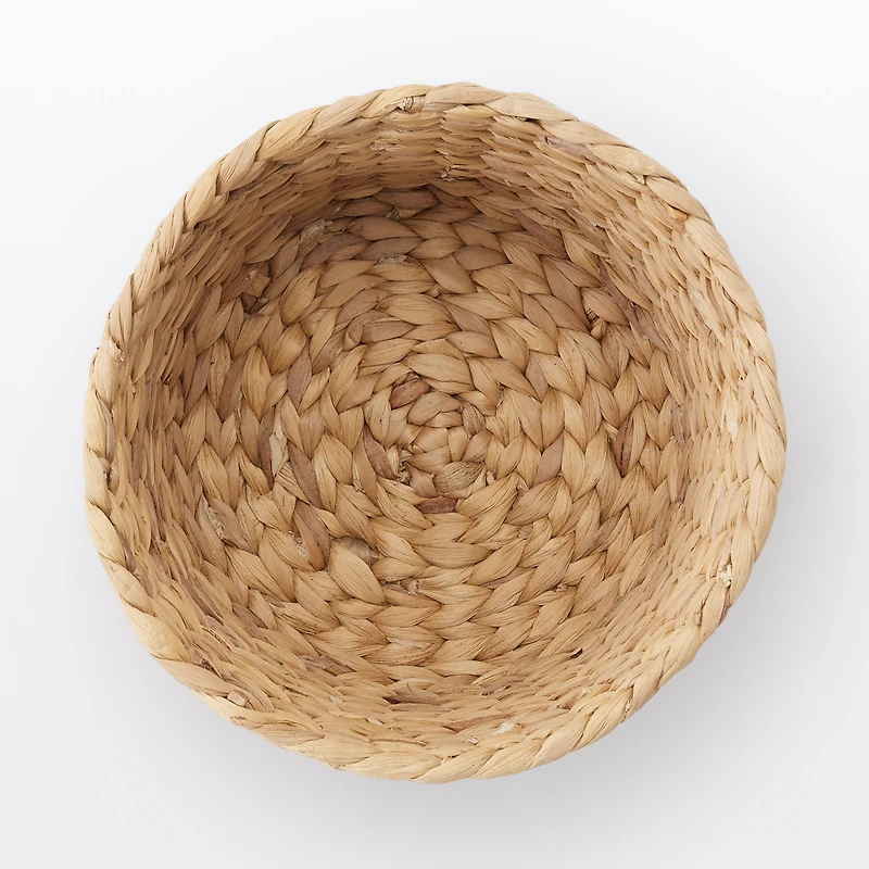 Water Hyacinth Basket - Round - Shallow Dia. 25 x H16 cm