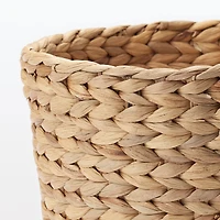 Water Hyacinth Basket - Round - Shallow Dia. 25 x H16 cm