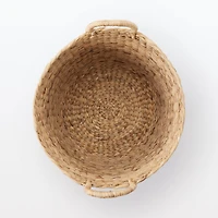 Water Hyacinth Basket with Handles - Round - Large Dia. 45 x H40 cm