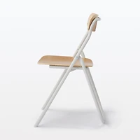 Steel Pipe Folding Chair with Wooden Seat