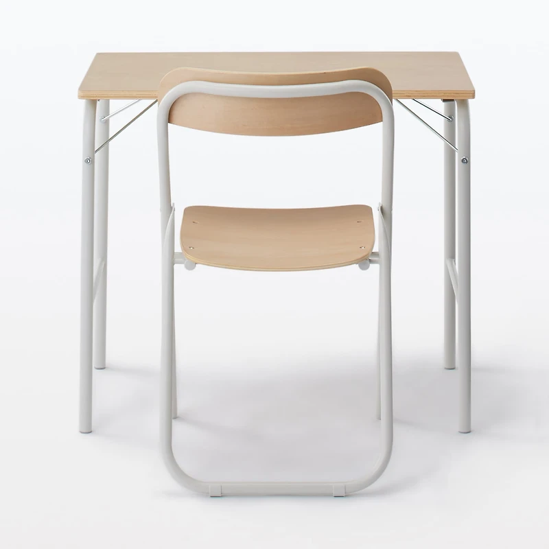 Steel Pipe Folding Chair with Wooden Seat