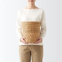 Water Hyacinth Basket - Round - Deep Dia. 26 x H30 cm