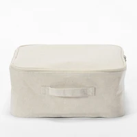 Polyester Linen Soft Box - Square With Lid Small