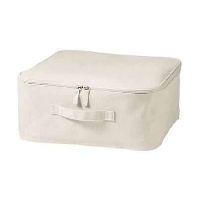 Polyester Linen Soft Box - Square With Lid Small