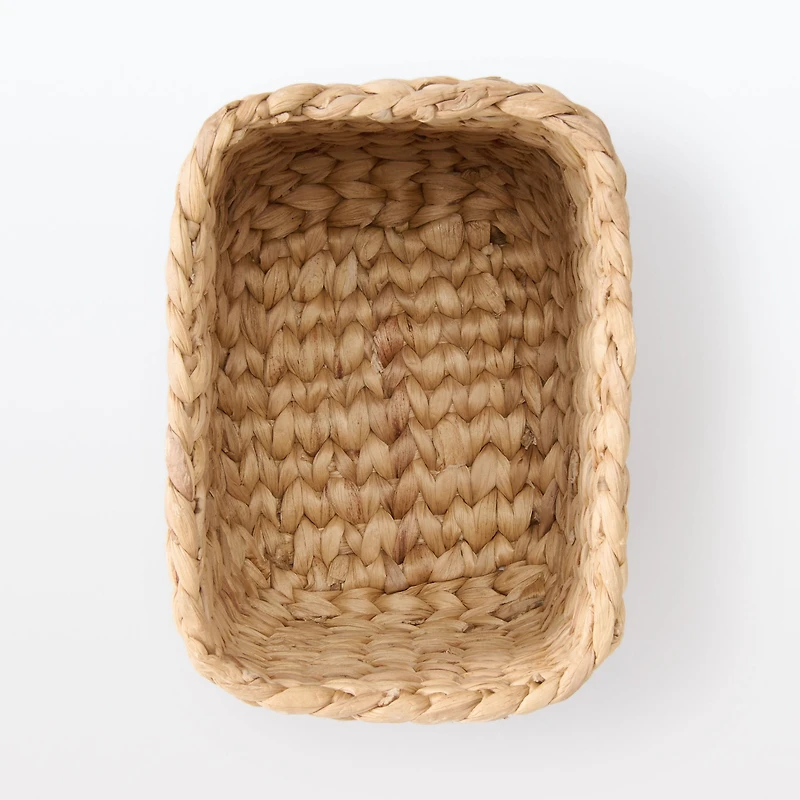 Water Hyacinth Basket - Rectangle - Large Half W17 x D23 x H24 cm