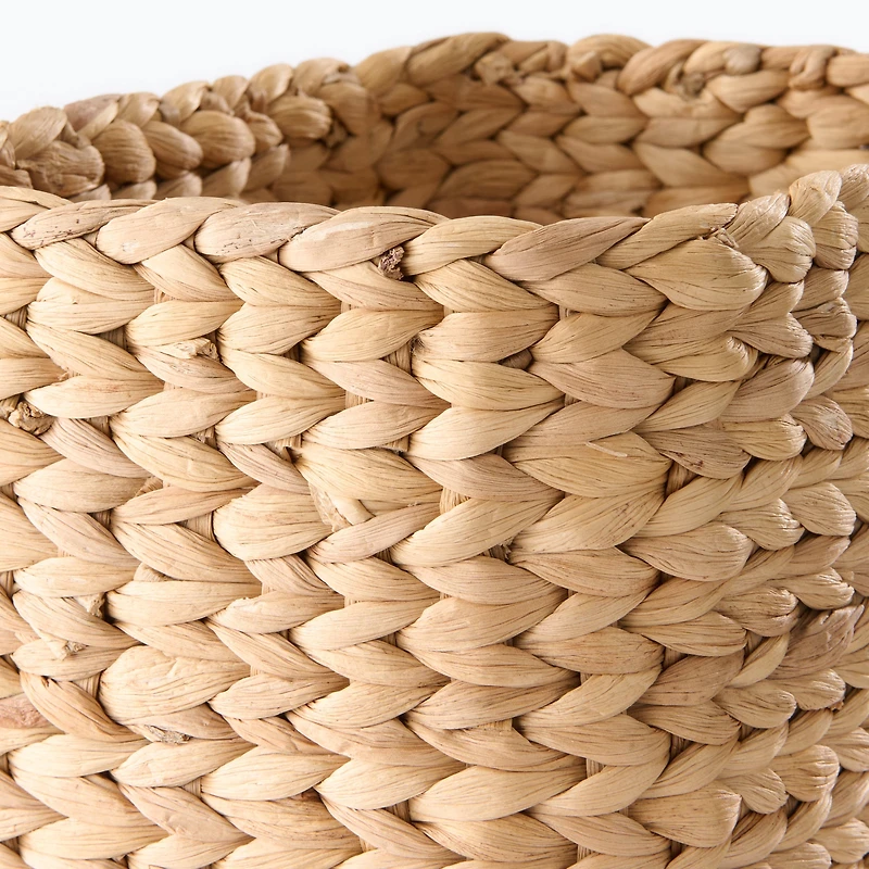 Water Hyacinth Basket - Rectangle - Large Half W17 x D23 x H24 cm