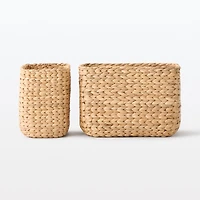 Water Hyacinth Basket - Rectangle - Large Half W17 x D23 x H24 cm