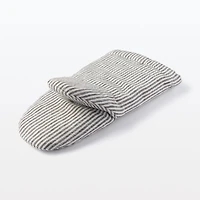 Plain Weave Linen Oven Mitt - Stripe